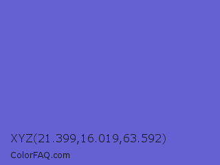 XYZ 21.399,16.019,63.592 Color Image