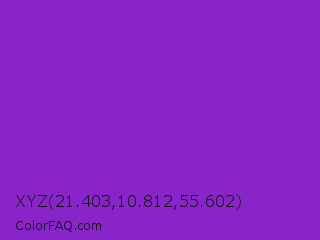 XYZ 21.403,10.812,55.602 Color Image