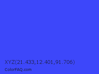 XYZ 21.433,12.401,91.706 Color Image