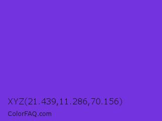 XYZ 21.439,11.286,70.156 Color Image