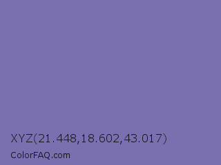 XYZ 21.448,18.602,43.017 Color Image