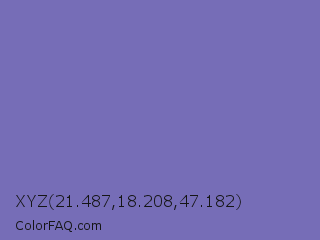 XYZ 21.487,18.208,47.182 Color Image