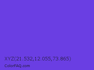 XYZ 21.532,12.055,73.865 Color Image