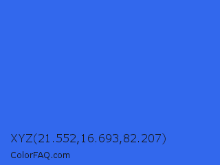 XYZ 21.552,16.693,82.207 Color Image