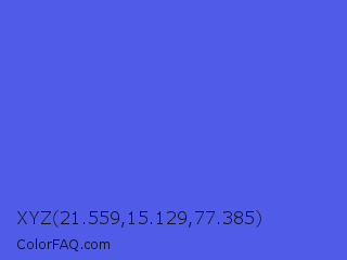 XYZ 21.559,15.129,77.385 Color Image