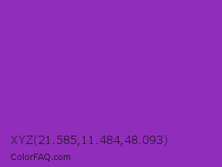 XYZ 21.585,11.484,48.093 Color Image