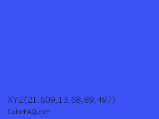 XYZ 21.609,13.68,89.497 Color Image