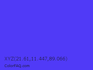 XYZ 21.61,11.447,89.066 Color Image
