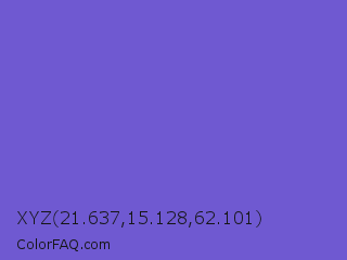 XYZ 21.637,15.128,62.101 Color Image