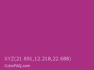 XYZ 21.691,12.218,22.688 Color Image