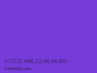 XYZ 21.696,12.06,66.83 Color Image
