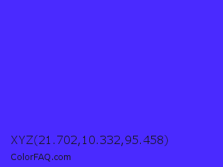 XYZ 21.702,10.332,95.458 Color Image