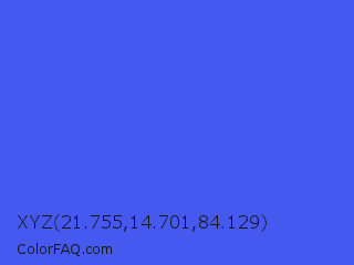 XYZ 21.755,14.701,84.129 Color Image