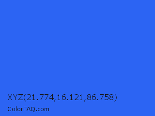 XYZ 21.774,16.121,86.758 Color Image