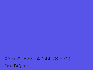 XYZ 21.826,14.144,78.671 Color Image