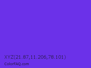 XYZ 21.87,11.206,78.101 Color Image