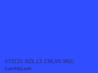 XYZ 21.923,13.156,95.992 Color Image