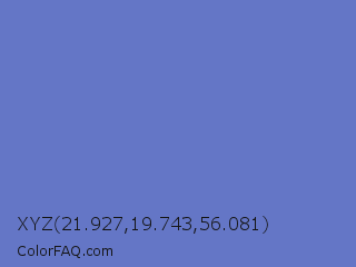 XYZ 21.927,19.743,56.081 Color Image