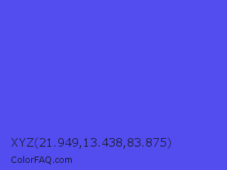 XYZ 21.949,13.438,83.875 Color Image