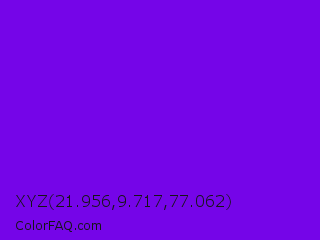 XYZ 21.956,9.717,77.062 Color Image