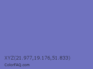 XYZ 21.977,19.176,51.833 Color Image