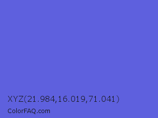 XYZ 21.984,16.019,71.041 Color Image