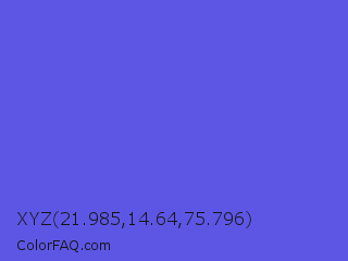 XYZ 21.985,14.64,75.796 Color Image