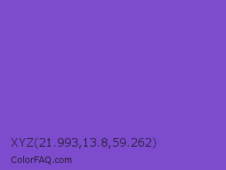 XYZ 21.993,13.8,59.262 Color Image