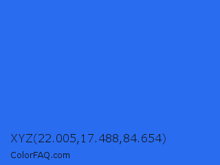 XYZ 22.005,17.488,84.654 Color Image