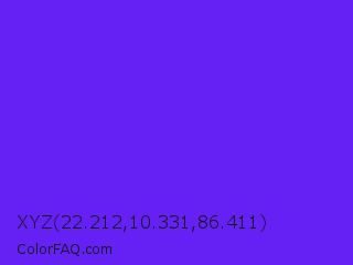 XYZ 22.212,10.331,86.411 Color Image