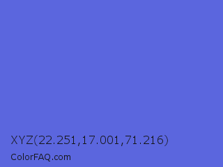 XYZ 22.251,17.001,71.216 Color Image