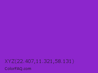 XYZ 22.407,11.321,58.131 Color Image