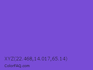 XYZ 22.468,14.017,65.14 Color Image