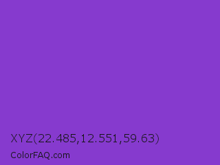 XYZ 22.485,12.551,59.63 Color Image