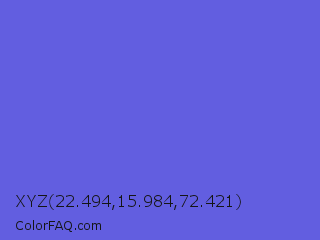 XYZ 22.494,15.984,72.421 Color Image