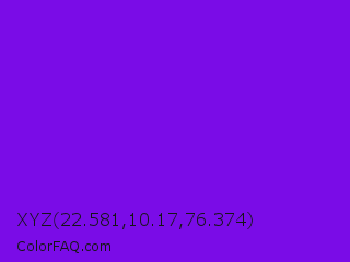 XYZ 22.581,10.17,76.374 Color Image