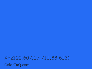 XYZ 22.607,17.711,88.613 Color Image