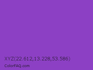 XYZ 22.612,13.228,53.586 Color Image