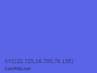 XYZ 22.725,16.705,76.155 Color Image