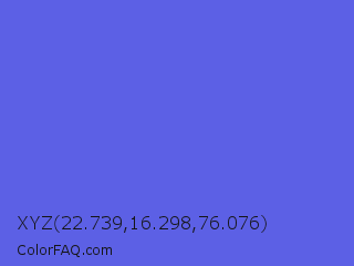 XYZ 22.739,16.298,76.076 Color Image