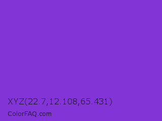 XYZ 22.7,12.108,65.431 Color Image