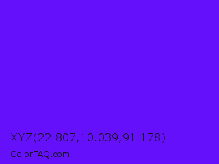 XYZ 22.807,10.039,91.178 Color Image