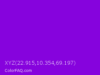 XYZ 22.915,10.354,69.197 Color Image