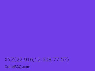 XYZ 22.916,12.608,77.57 Color Image