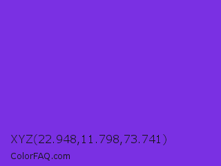 XYZ 22.948,11.798,73.741 Color Image