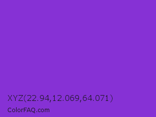 XYZ 22.94,12.069,64.071 Color Image