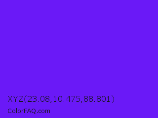 XYZ 23.08,10.475,88.801 Color Image