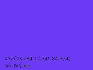 XYZ 23.284,12.341,84.374 Color Image