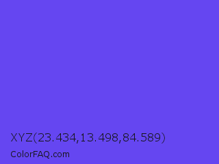 XYZ 23.434,13.498,84.589 Color Image