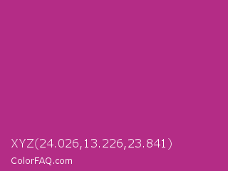 XYZ 24.026,13.226,23.841 Color Image